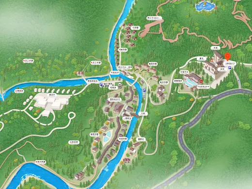 碑林结合景区手绘地图智慧导览和720全景技术，可以让景区更加“动”起来，为游客提供更加身临其境的导览体验。